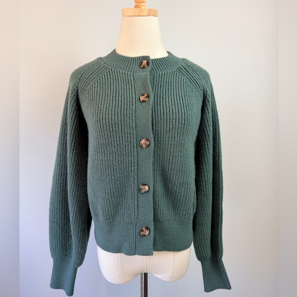 Banana Republic Sweaters - Elegant Forest Green Women's Cardigan